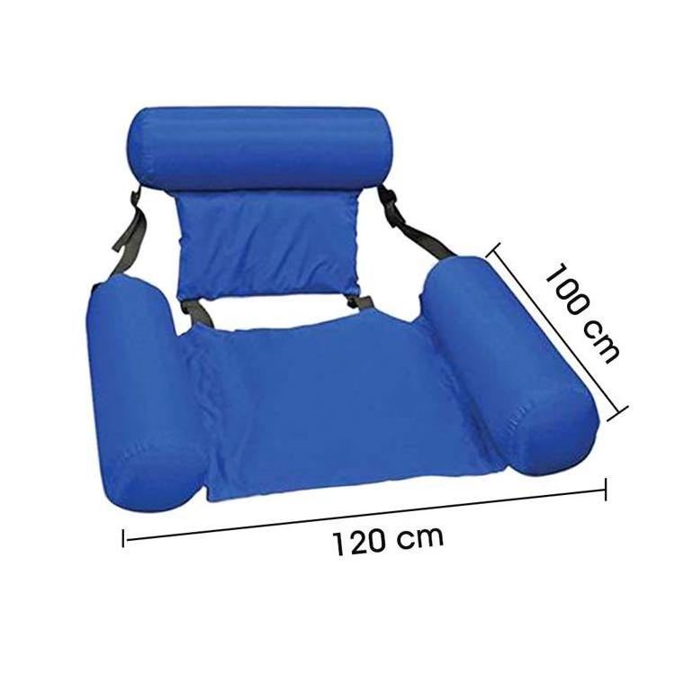 Swimming Pool Water Lounger Hammock Floats Foldable Inflatable Floating Bed Sofa Chair