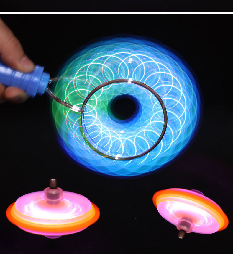 Wholesale Led flash spinning toys led gyro wheels for kids toys with card