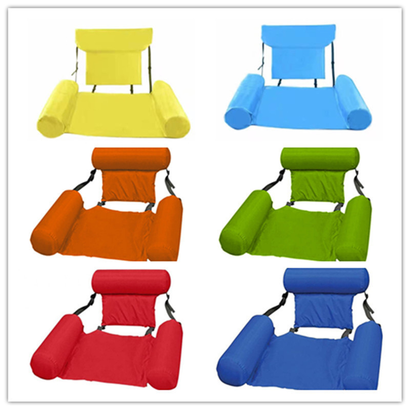 Inflatable Chair Foldable Floating Lounge Water Bed Row Swimming Pool Water Hammock Seat For Summer