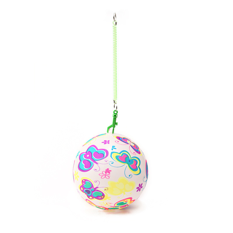 Inflatable beach ball and Portable bounce ball chain with spring rope