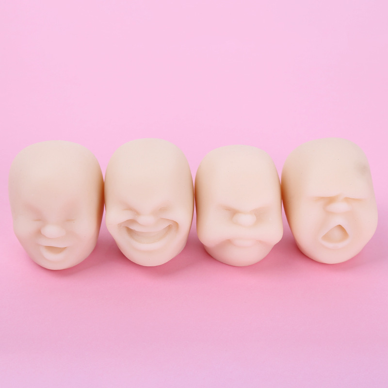 New Design Funny Human Face Emotion Ball Vent Squeeze Adult Toy relieve stress Caomaru ball