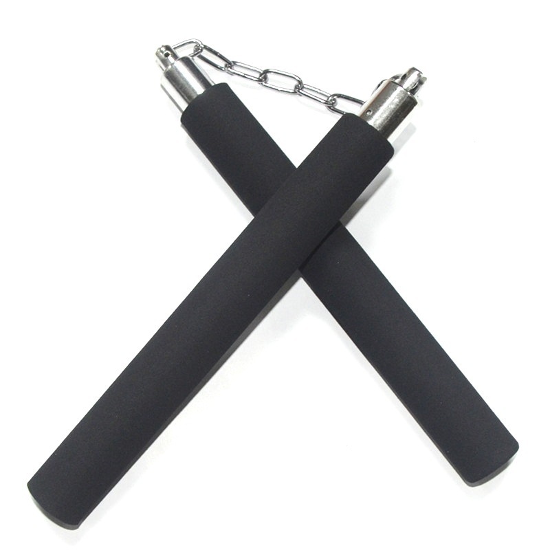 Beginner Adult Child Stainless Steel Sponge Nunchakus Foam Bruce Do Tae Kwon Do Toy Double Cut