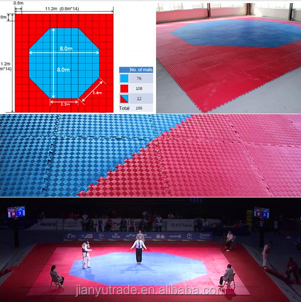 Octagon Shape EVA Tkd Mat Foam Tatami Mma Karate Mat & Taekwondo Interlocking Puzzle Mats