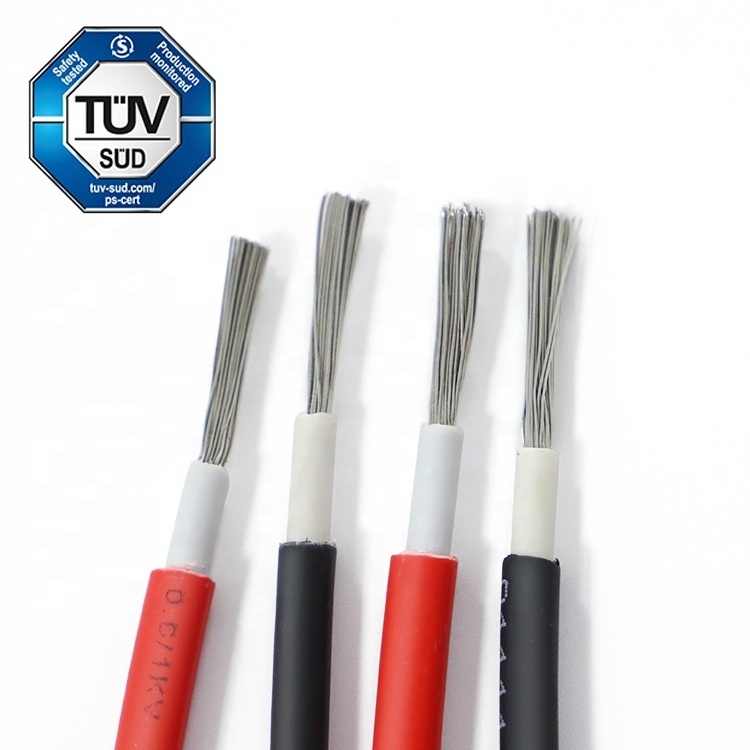 TUV UL Approval XLPE Insulated Tinned Copper Solar Wire 2.5MM 4MM 6MM 10MM 16MM 35MM 240MM PV Cable Solar DC Panel Power Cable