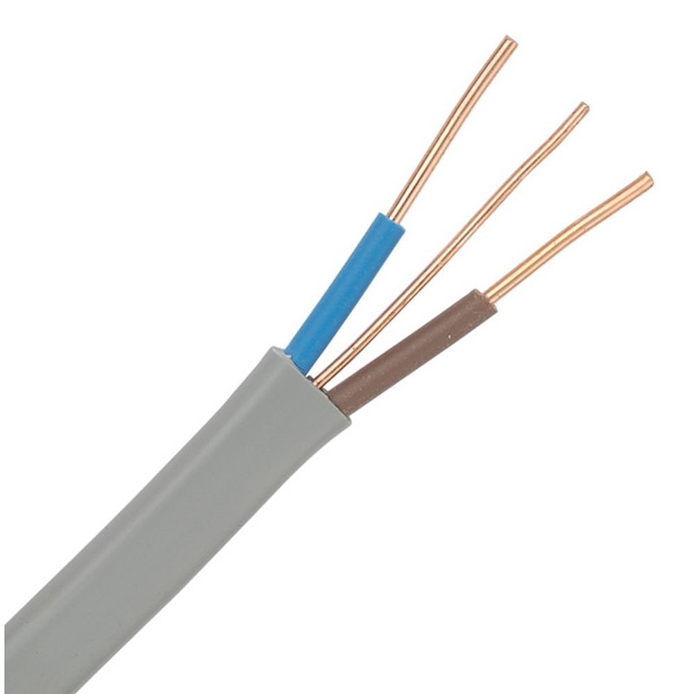 Manufacturer Electrical Wire Flat Cable 2 core 3 core 1.5 2.5 4sqmm Jacket PVC Wire and Cable