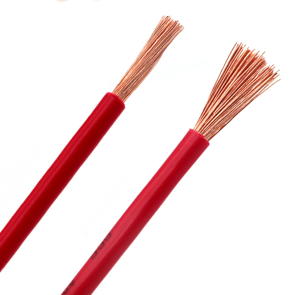 PVC Thin Auto Wire 1.5MM 3MM 4MM 6MM 35MM 70MM 75MM Automotive Red Black Cable for Motorcycle