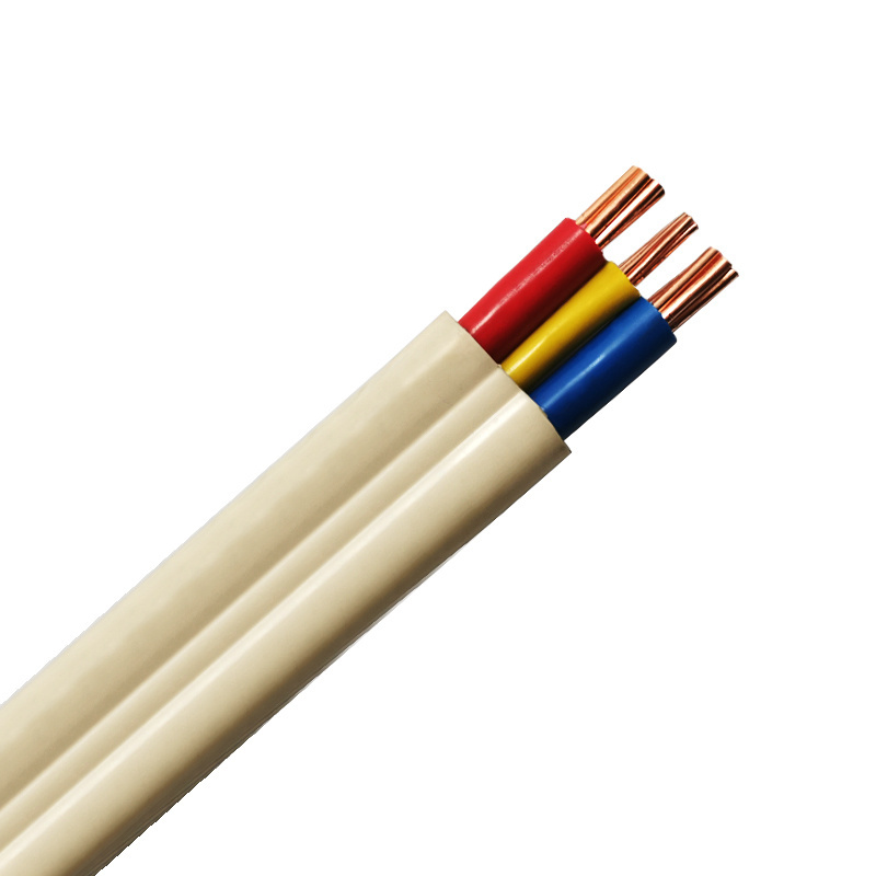 Manufacturer Electrical Wire Flat Cable 2 core 3 core 1.5 2.5 4sqmm Jacket PVC Wire and Cable