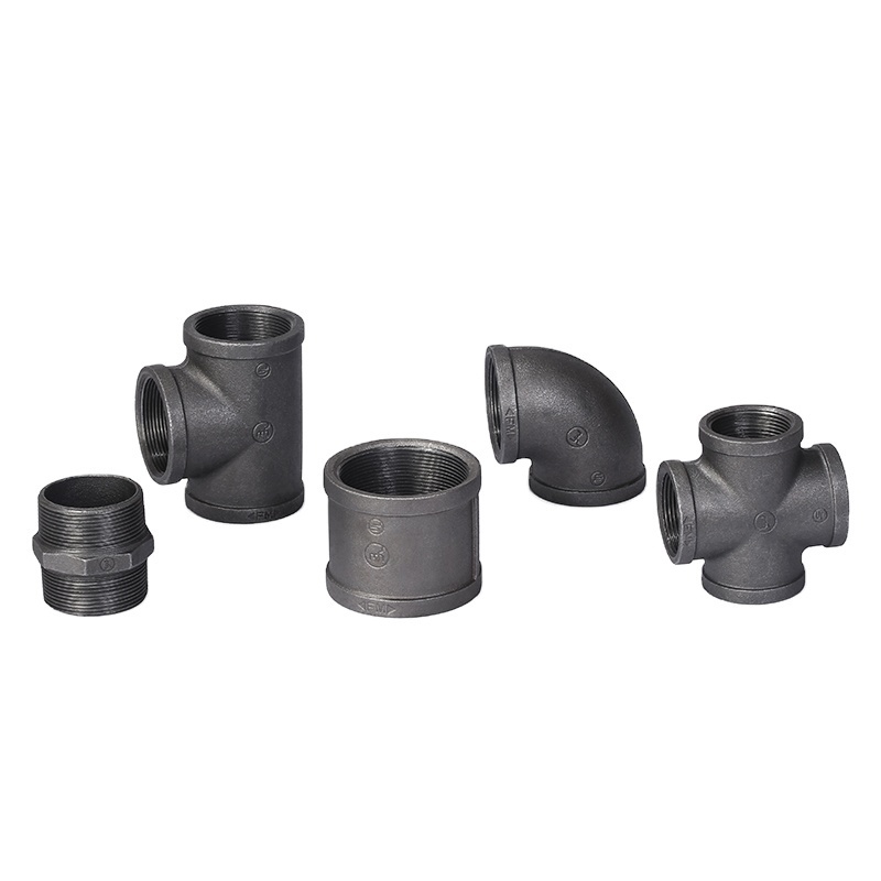 FM High quality Hebei Jianzhi Black and galvanized malleable iron  fittings