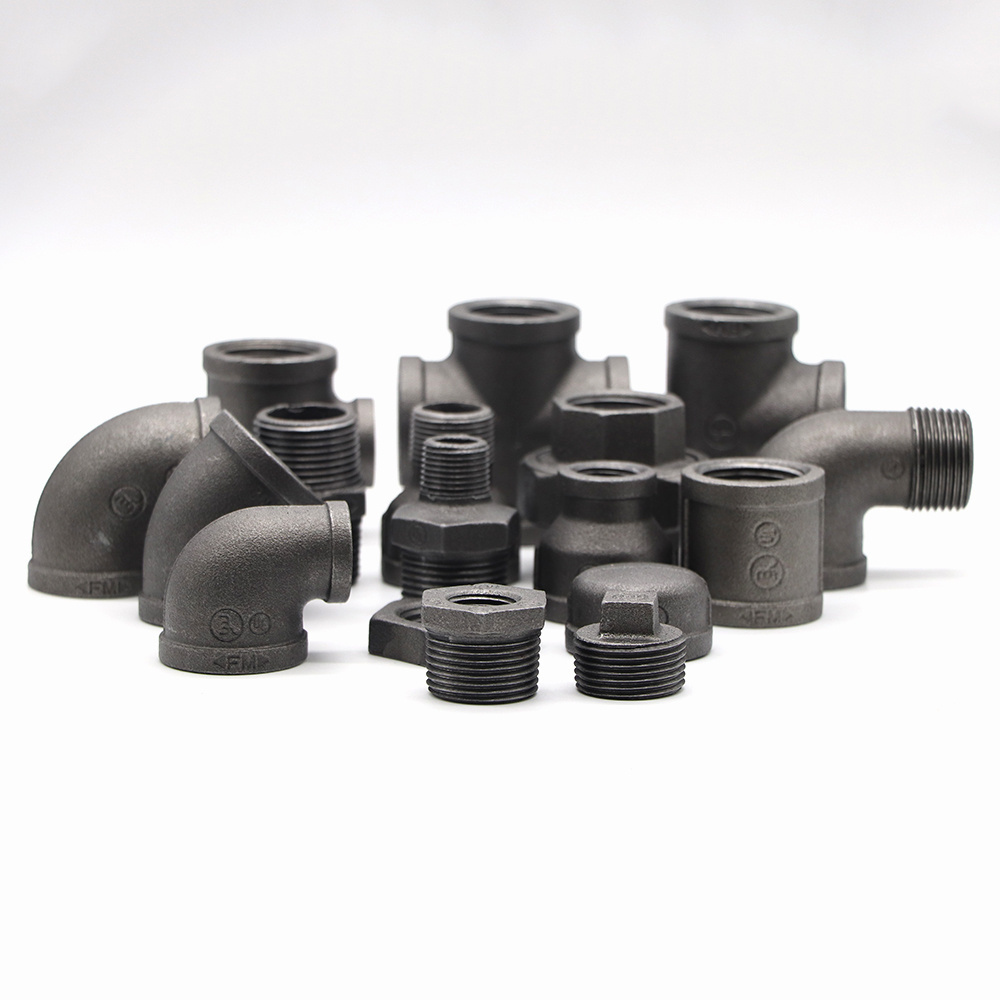 FM High quality Hebei Jianzhi Black and galvanized malleable iron  fittings