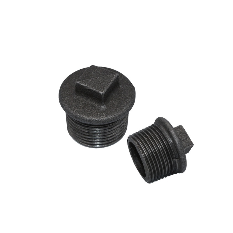 Square plugs Black and galvanized malleable iron  plugs