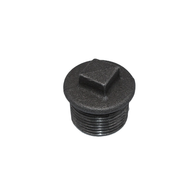 Square plugs Black and galvanized malleable iron  plugs