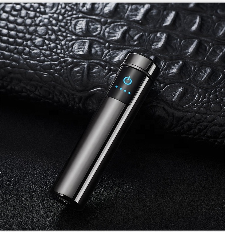 New Round Shape USB Lighter Recharge Pulse Windproof Induction Plasma Electronic Lighter with touch