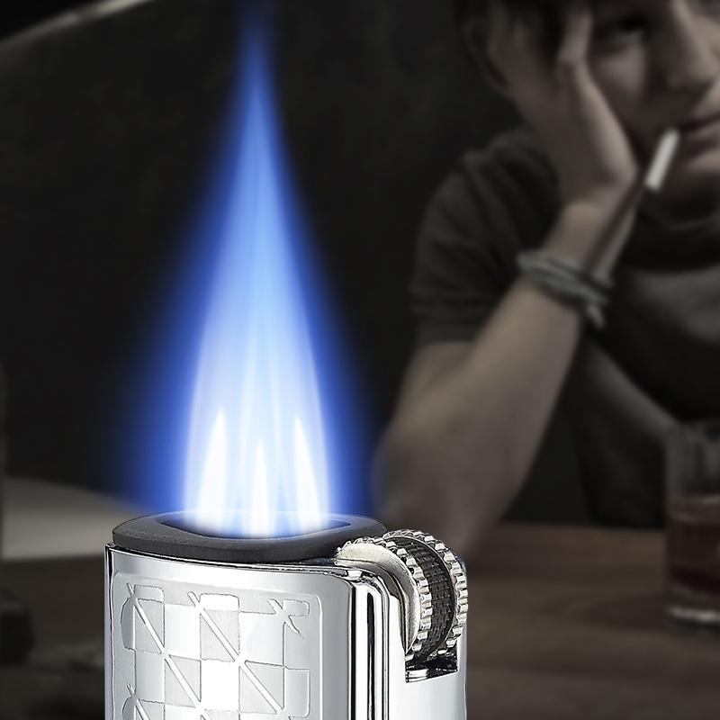 Triple Jet flame cigar lighter windproof jet lighter refillable butane triple torch cigar lighter