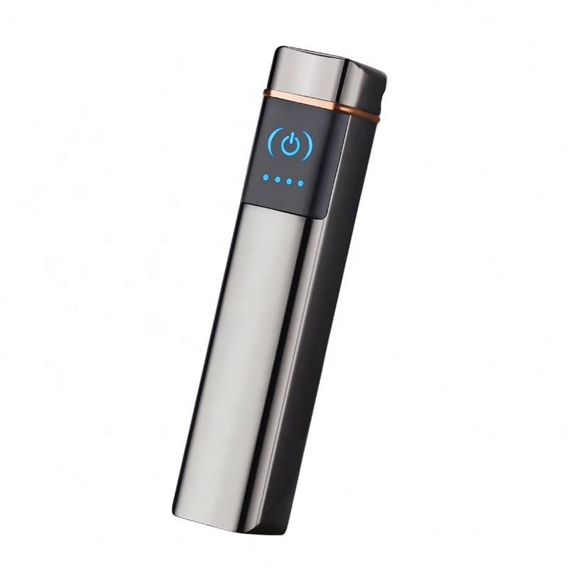 Hot finger touch screen double arc pulse usb electric lighter, eco-friendly dual arc lighter