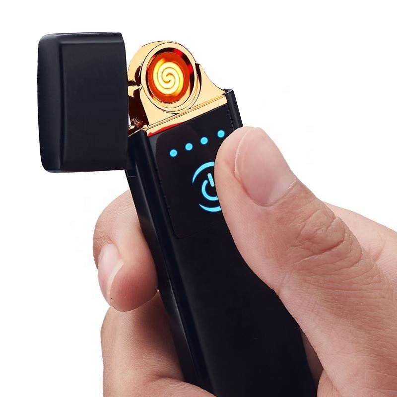 Ultra-thin Fingerprint Touch Sensor Cigarette Lighter Rechargeable USB Metal Flameless Lighters