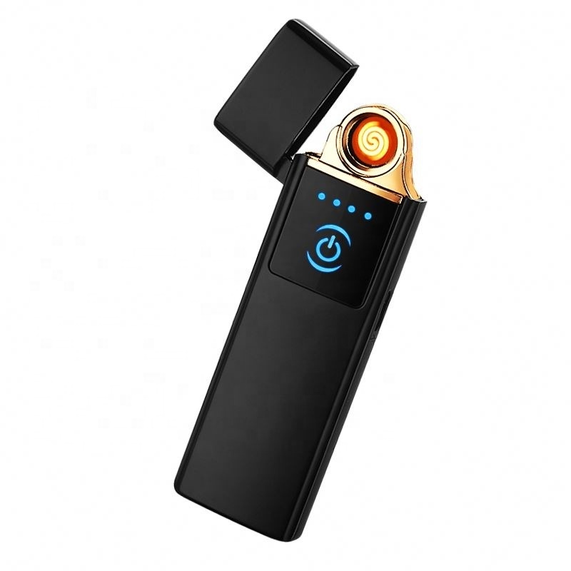 Ultra-thin Fingerprint Touch Sensor Cigarette Lighter Rechargeable USB Metal Flameless Lighters