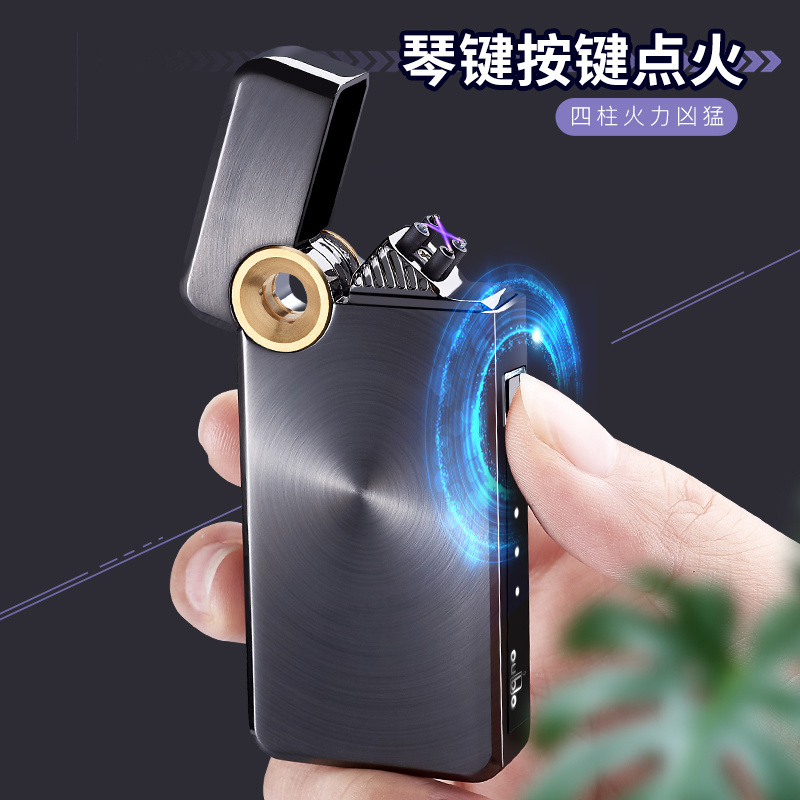 Lighter cigarettes Plasma arc Dual flameless rechargeable by Usb  arc lighter with indicator