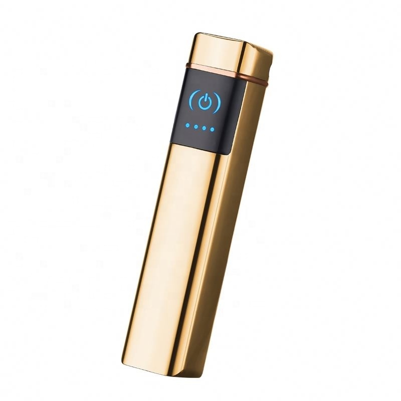 Hot finger touch screen double arc pulse usb electric lighter, eco-friendly dual arc lighter