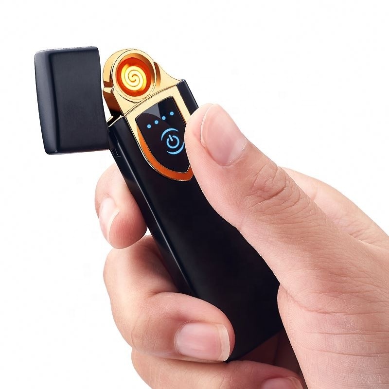 USB arc lighter windproof metal creative personalized gift men electronic cigarette lighter