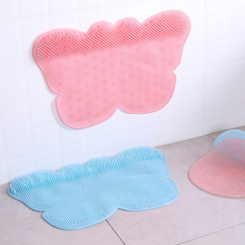 Bathroom non-slip bath mat soft silicone foot wash, back rub, massage foot cleaning mats