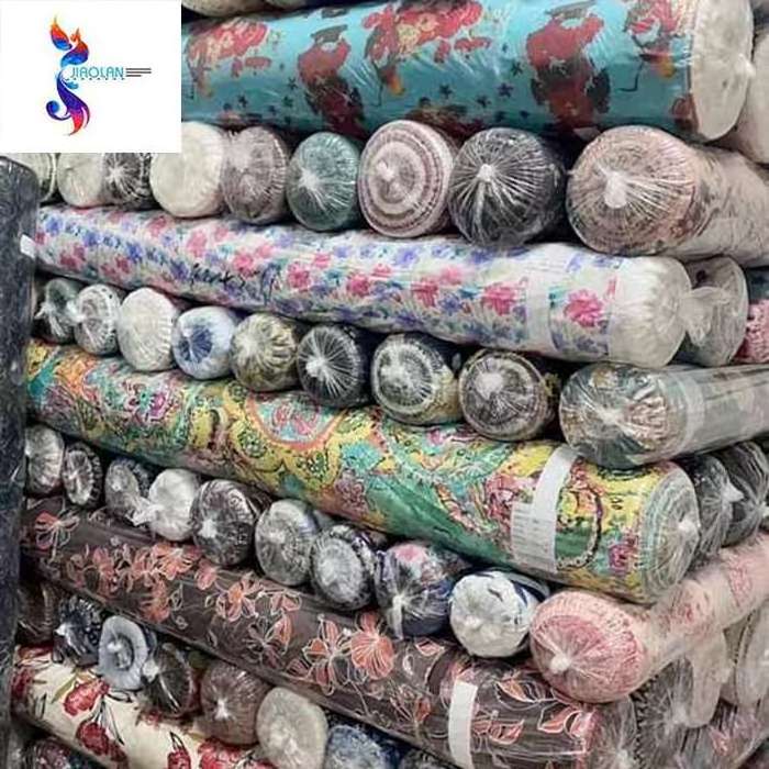 Shaoxing textile chiffon print woven stock lot fabric good quality new design for dress