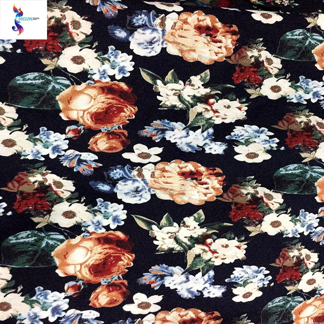 Knitted Custom Textile Stock Fabric for Garment China Supplier Wholesale Spandex Printed 100% Cotton 100% RAYON Jersey Fabric