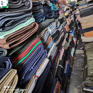 home textile Africa cotton mixed cheap price fabric per kg in stock lot cotton twill C grade pieces fabric stocklot for garment