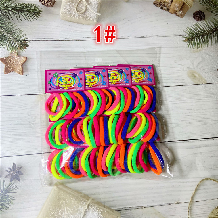 IFOND Toddler Hair Ties 72 pcs Pack Elastic Nylon Hair Rope Baby Multi-color Rubber Bands For Kid Girls Hair Accessory