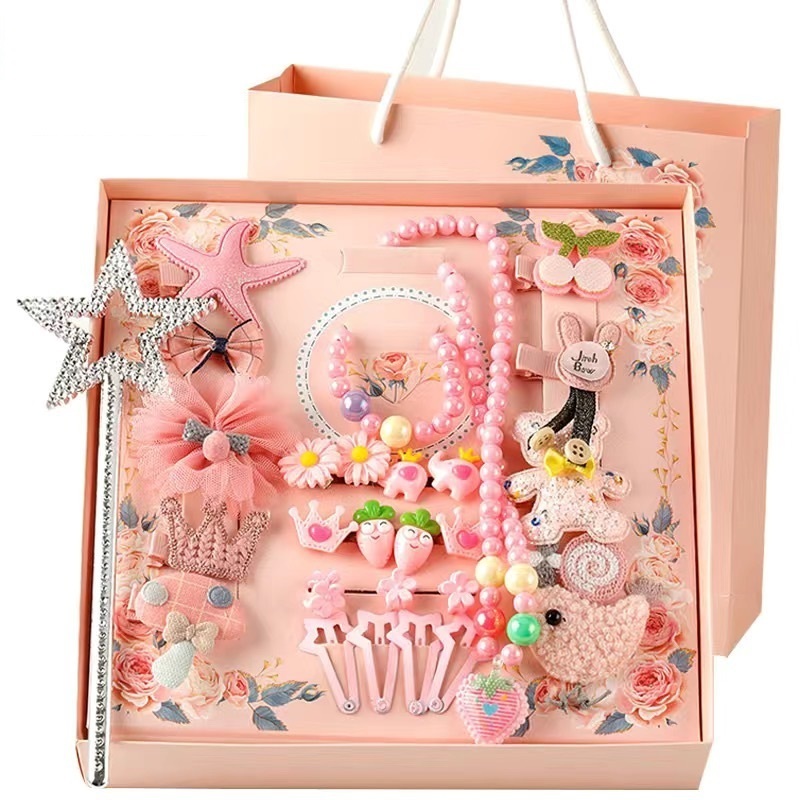 IFOND Children Gift Box Hair Clips 2022 Hot Sell Princess Hairpin 28Pcs/Set Hair Accessories For Girls