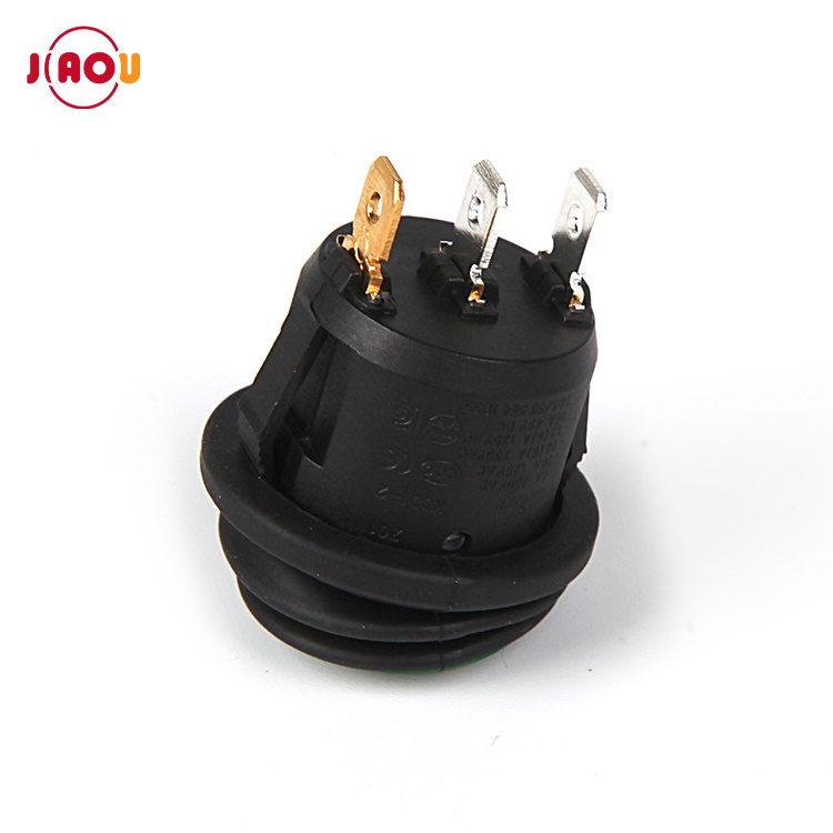 JIAOU YUEQING waterproof on off round rocker switch dc KCD-105N