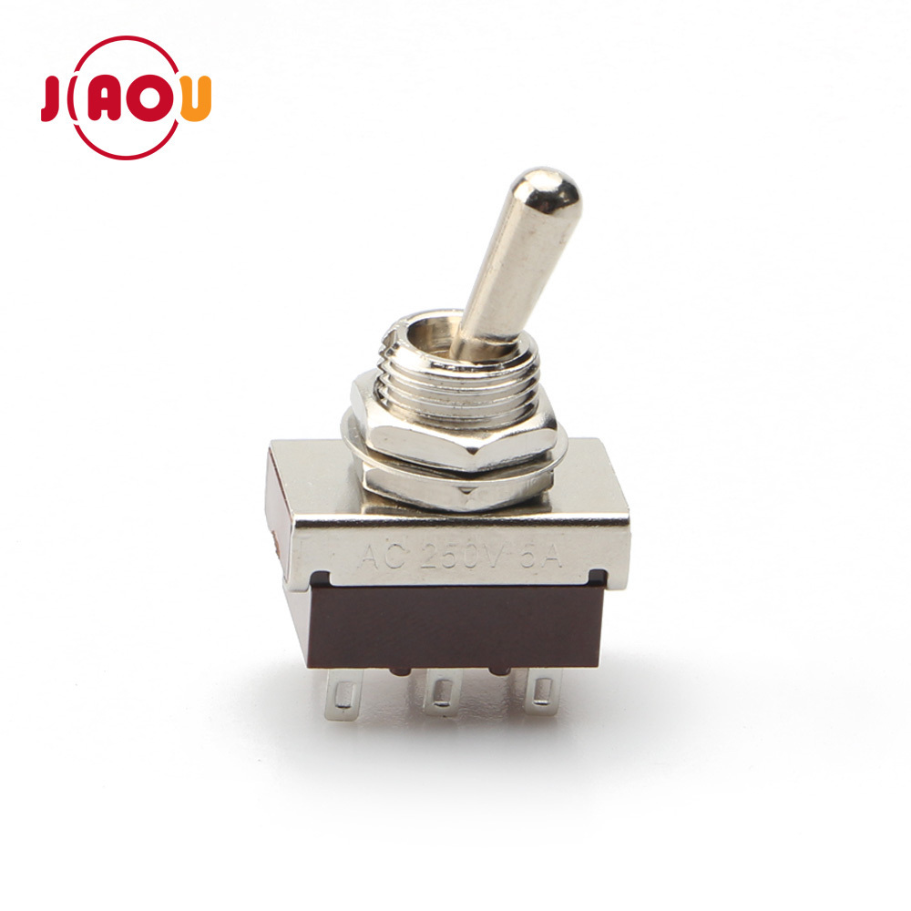 JIAOU  YUEQING  DPDT  KN32 6 pins  12MM toggle switch