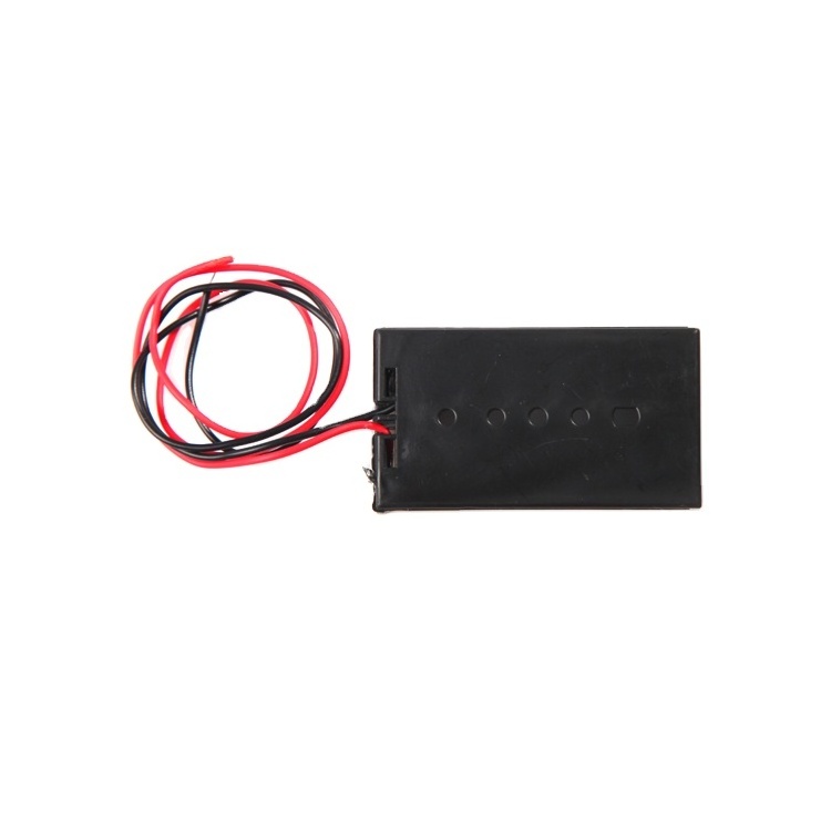 JIAOU  Plastic Black 2xAA 3V battery Holder with wire lead