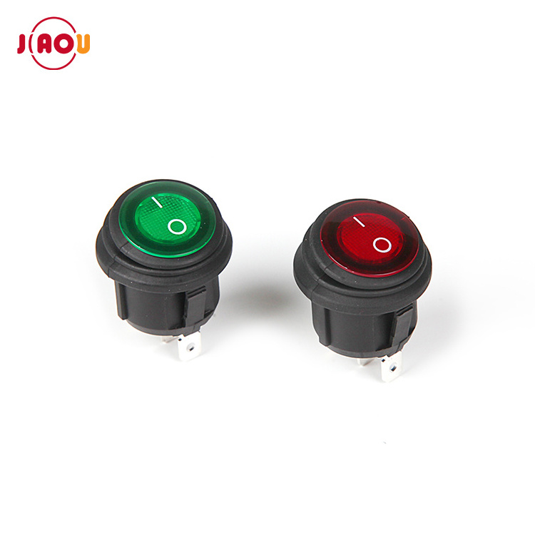 JIAOU YUEQING waterproof on off round rocker switch dc KCD-105N