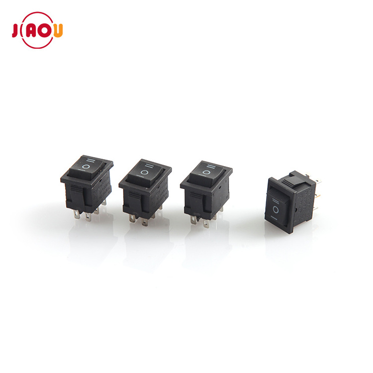 JIAOU YUEQING dpdt rocker switch 3 position 6 pins black KCD1-203