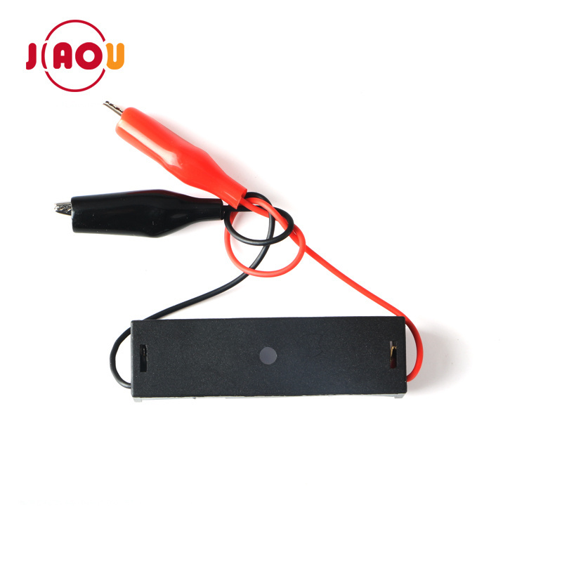 JIAOU YUEQING Plastic 3V  AA battery holder with alligator clip