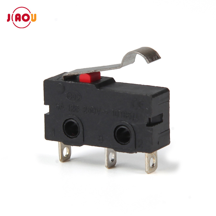 JIAOU KW12-F Micro Switches 3 Pins Bent Lever Micro Switch