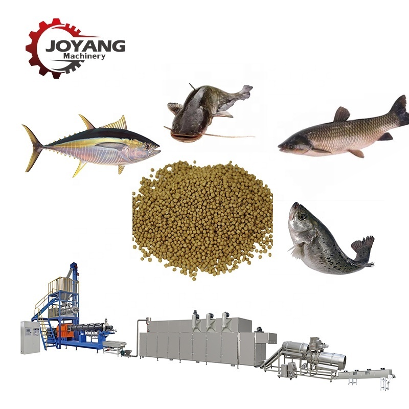 Extruded Granulated Aquatic Feed Making Machine Trout Catfish Carp Tilapia Feed Extruder Floating Fish Food Production Line