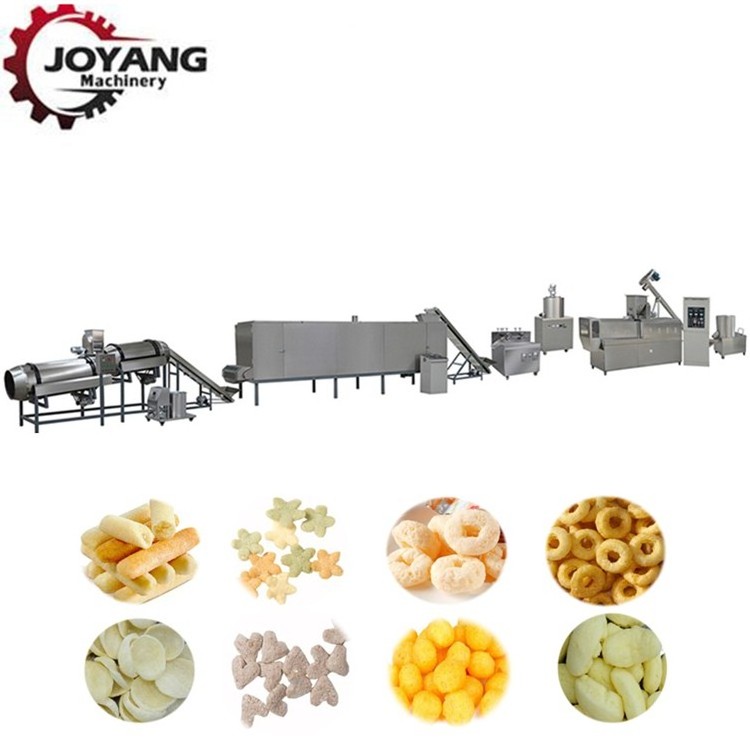 Automatic Puffed Snack Extruder Machine Puffing Snack Food Chips Making Machine