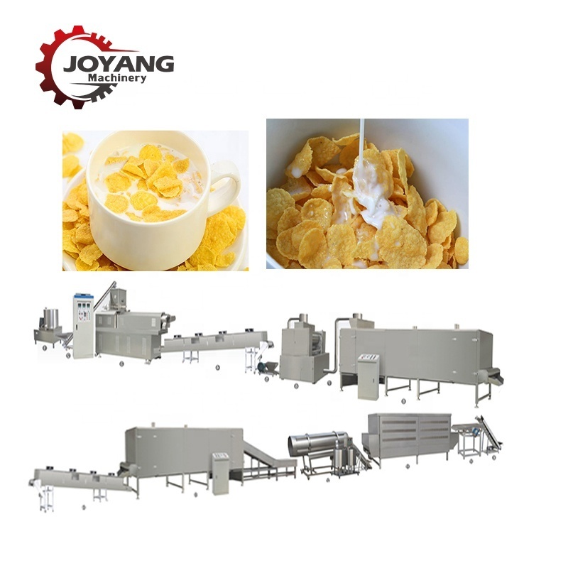 Automatic Corn Flakes Extruder Breakfast Cereals Maize Flakes Production Line