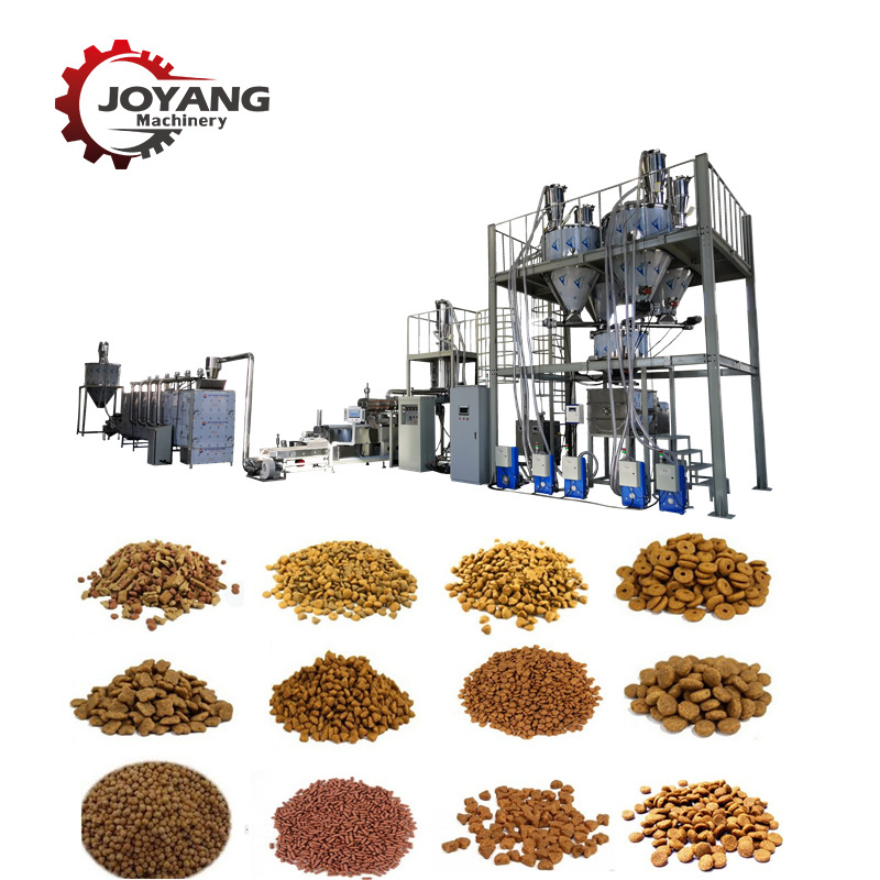 Automatic Pet Dry Food Extruder Plant Dog Croquettes Making Equipment Dog Kibbe Food Production Line Machine