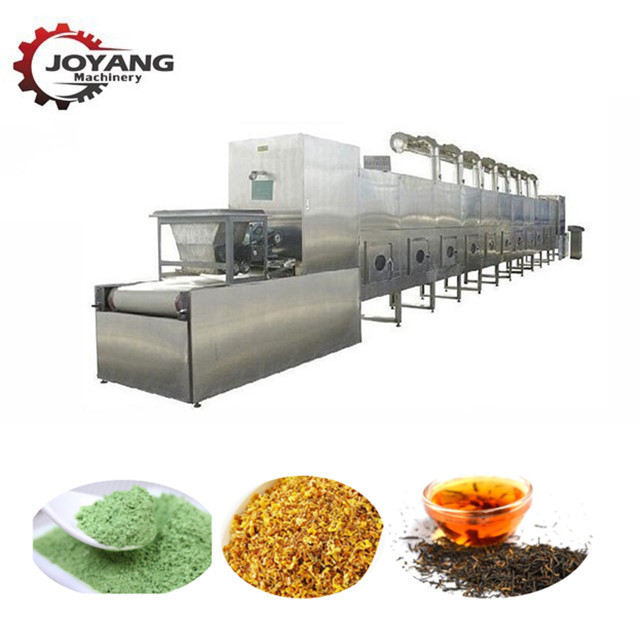 Industrial Microwave Green Black Tea Leaf Herbs Fixation Sterilization Processing Machine