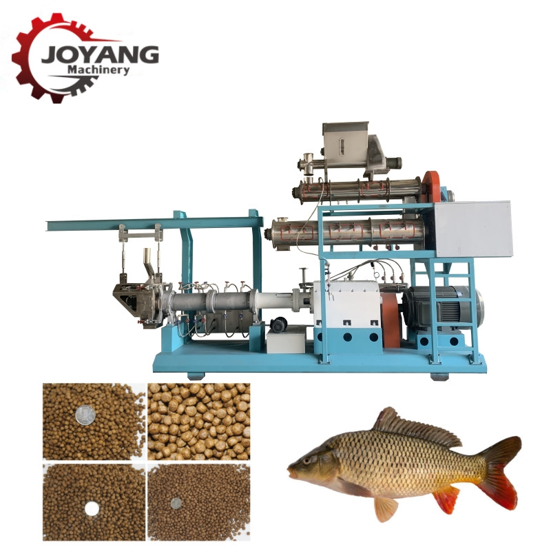 Extruded Granulated Aquatic Feed Making Machine Trout Catfish Carp Tilapia Feed Extruder Floating Fish Food Production Line