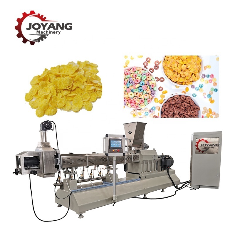 Automatic Corn Flakes And Cereal Snacks Plant Breakfast Cereal Extruder Production Line