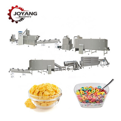 Baking Puffing Food Machinery Rice Cereal Corn Pops Breakfast Extruder Machine Flakes Production Line