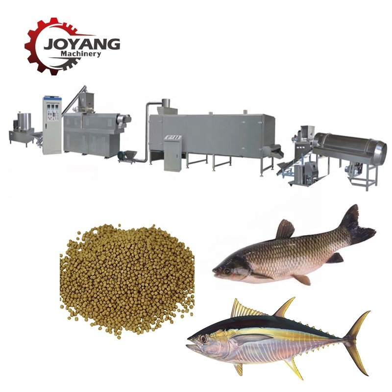 Linea de production de piensos para peces Floating Sinking Fish Feed Extruder Catfish Trout Fish Feed Manufacturing Plant