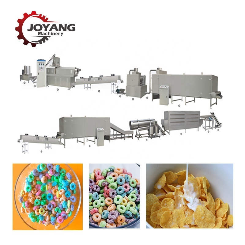 Automatic Corn Flakes And Cereal Snacks Plant Breakfast Cereal Extruder Production Line