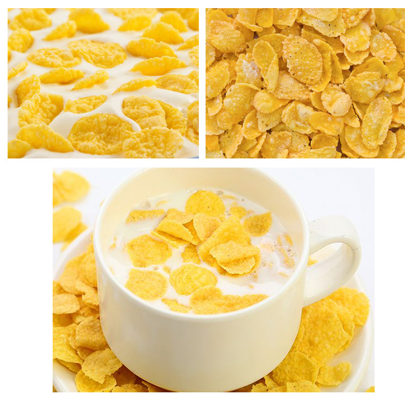 Automatic Corn Flakes Extruder Breakfast Cereals Maize Flakes Production Line