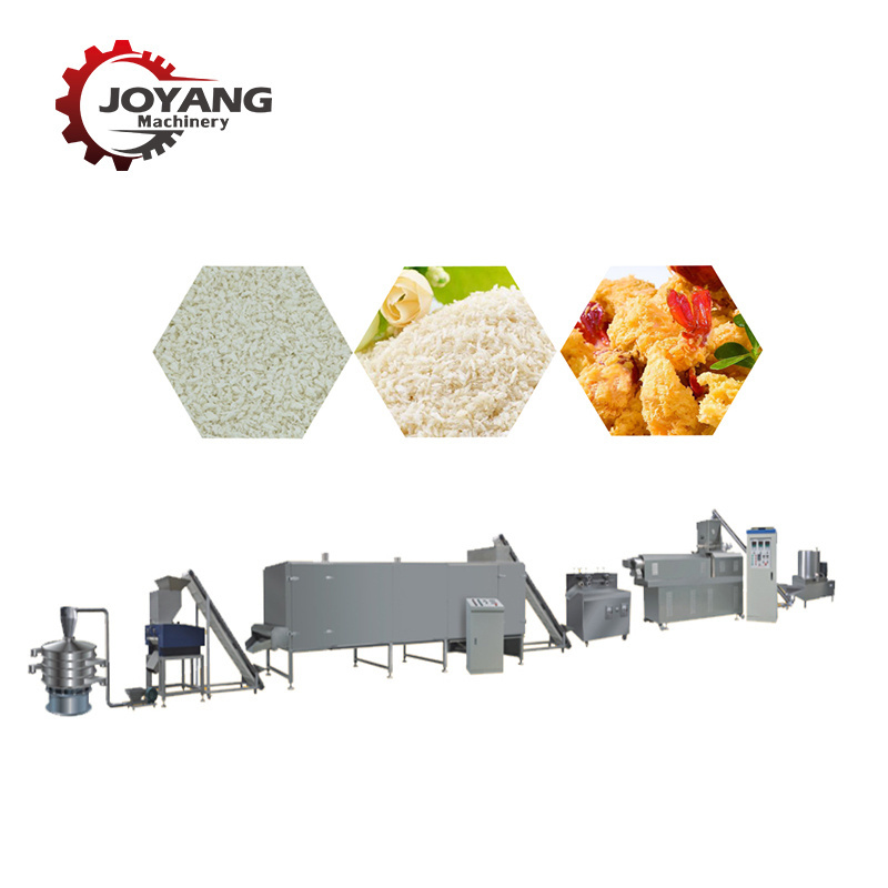 Twin Screw Panko Bread Crumbs Food Extruder Full Automatic Bread Crumbs Making Machine