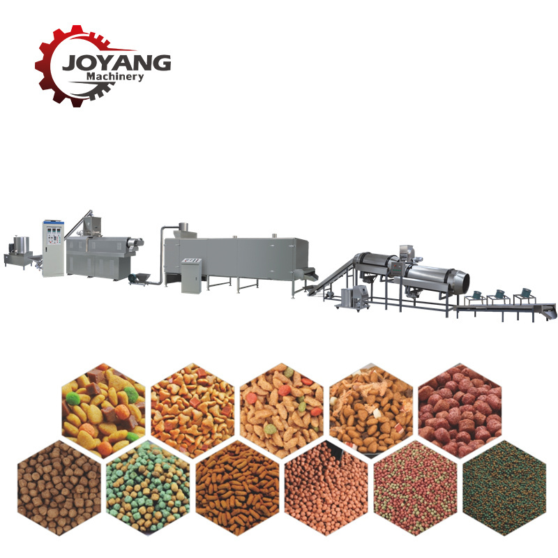 Automatic Pet Dry Food Extruder Plant Dog Croquettes Making Equipment Dog Kibbe Food Production Line Machine