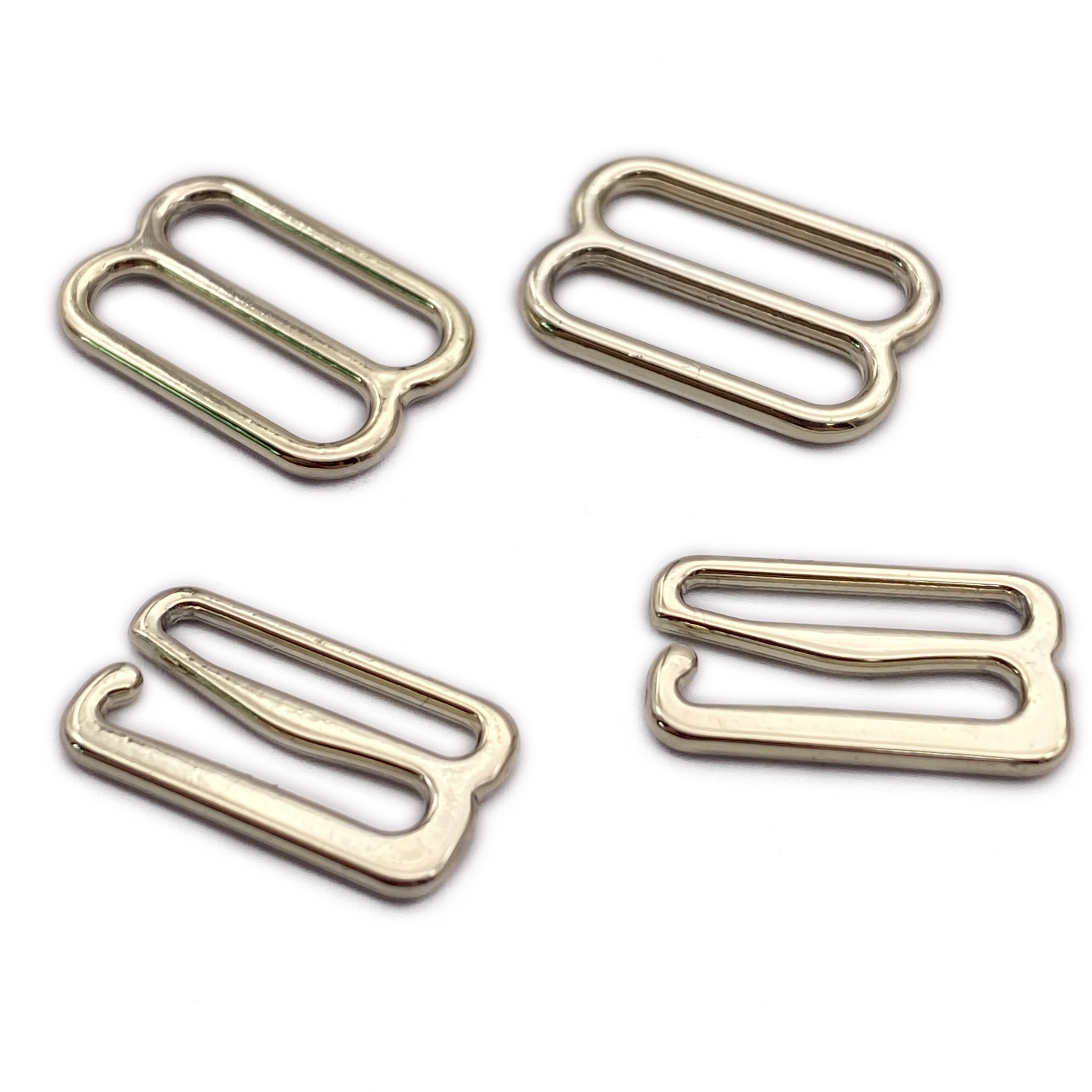 Metal Adjustable Bra Strap Buckle Supplies Sliders And Rings Hook Clasps